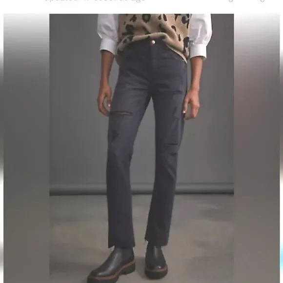 Pilcro Dark Denim Heritage Boyfriend Jeans - Picture 1 of 14